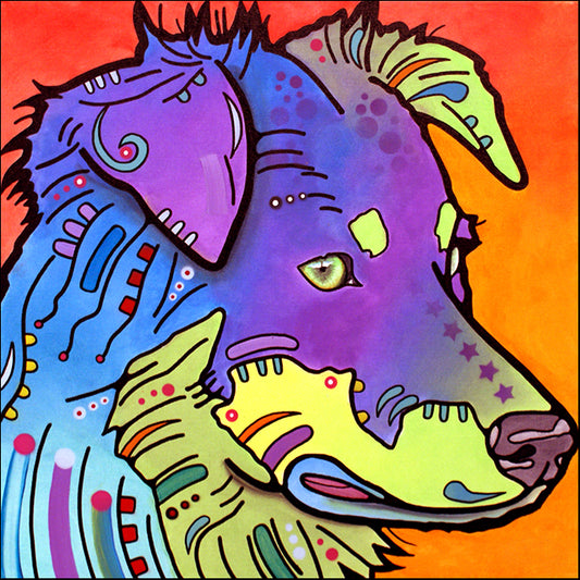 DEARUS120840 Round up the Border Collie , available in multiple sizes - Chamton