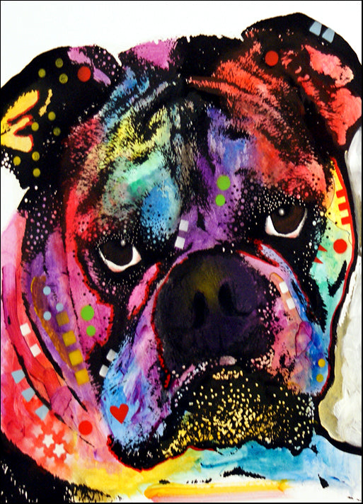 DEARUS125242 Bulldog, by Dean Russo, available in multiple sizes