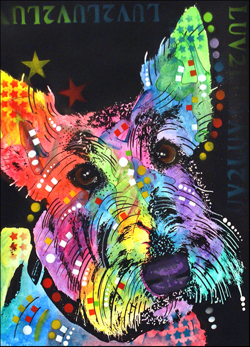 DEARUS125266 Scottish Terrier, by Dean Russo, available in multiple sizes