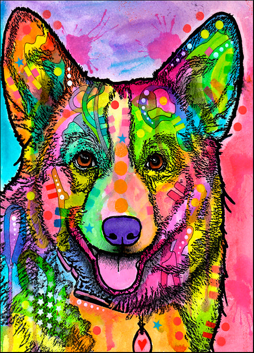 DEARUS142796 Corgi II, by Dean Russo, available in multiple sizes