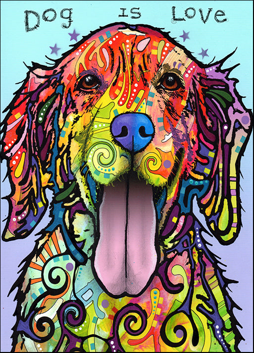DEARUS142797 Dog Is Love, by Dean Russo, available in multiple sizes - Chamton