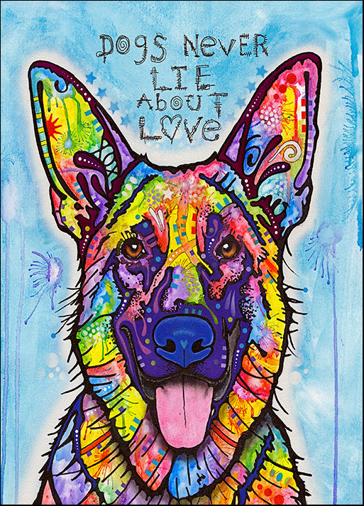 DEARUS142799 Dogs Never Lie, by Dean Russo, available in multiple sizes