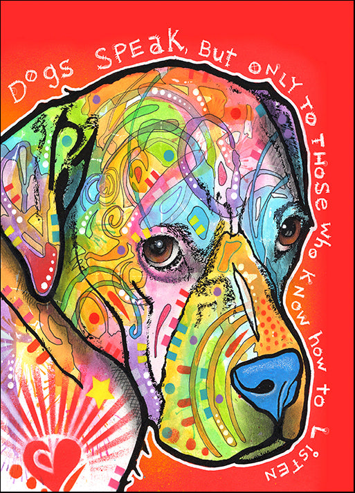 DEARUS142800 Dogs Speak, by Dean Russo, available in multiple sizes - Chamton