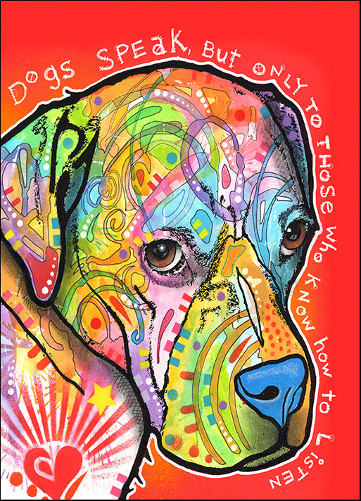 DEARUS142800 Dogs Speak, by Dean Russo, available in multiple sizes