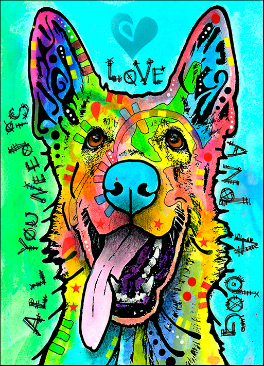 DEARUS142802 Love And A Dog, by Dean Russo, available in multiple sizes