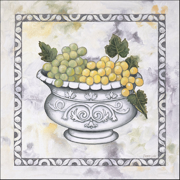 DEBLAK36400 Green Grapes In A Silver Bowl, by Debra Lake, available in multiple sizes
