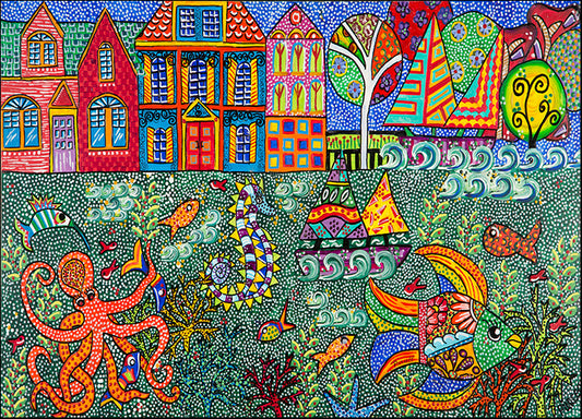 DEBPUR140441 Under the Sea, by Debra Denise Purcell, available in multiple sizes