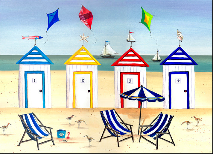 DP-126950 Beach Huts, by Katharine Gracey available in multiple sizes