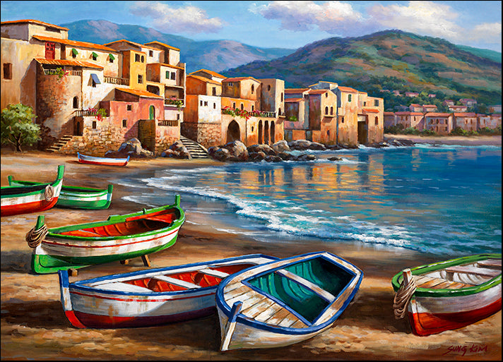 DP-133220 Beach Boats, by Sung Kim, available in multiple sizes