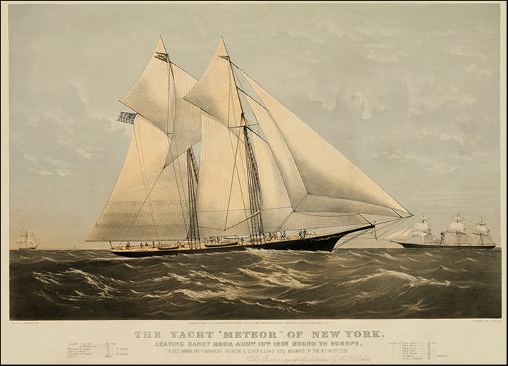 DP-343186 The Yacht "Meteor" of New York, 1869, by Unknown, available in multiple sizes