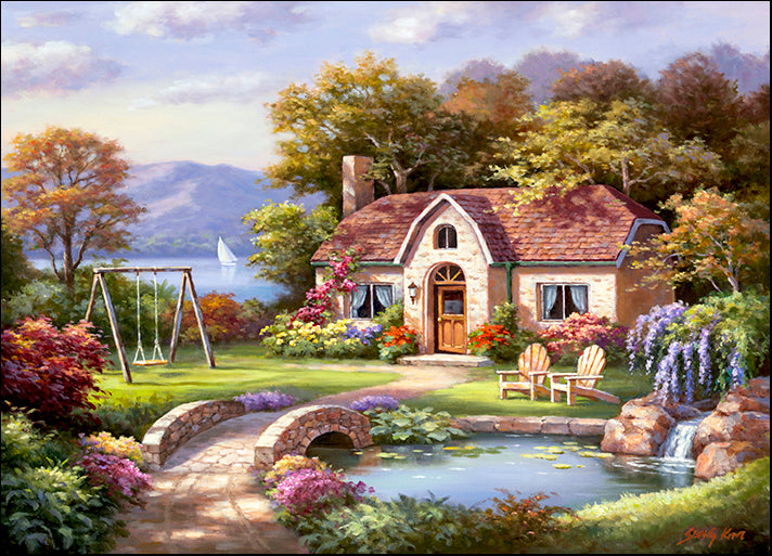 DP-39603 Stone Bridge Cottage, by Sung Kim available in multiple sizes