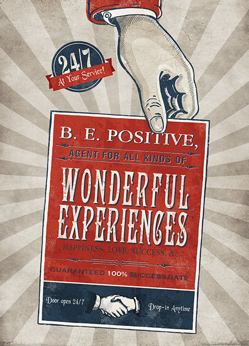 EK1008 Be Positive, available in multiple sizes