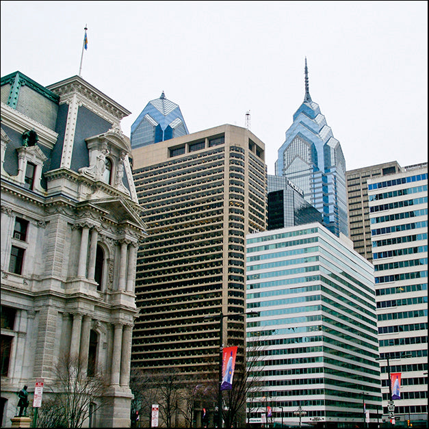 ERICLA92010 Downtown Philly (color), by Erin Clark, available in multiple sizes