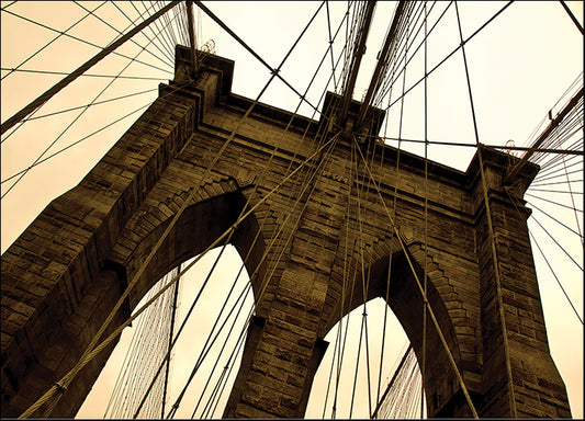 ERICLA92093 Brooklyn Bridge II (sepia), by Erin Clark, available in multiple sizes