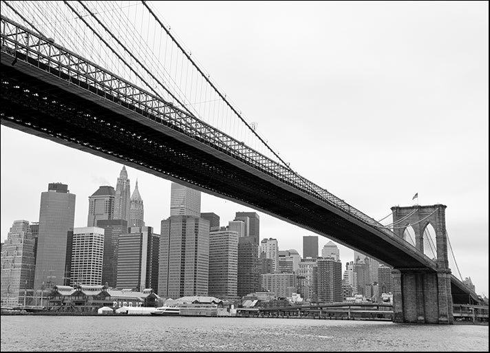 ERICLA92096 Manhattan from Brooklyn (b/w), by Erin Clark, available in multiple sizes