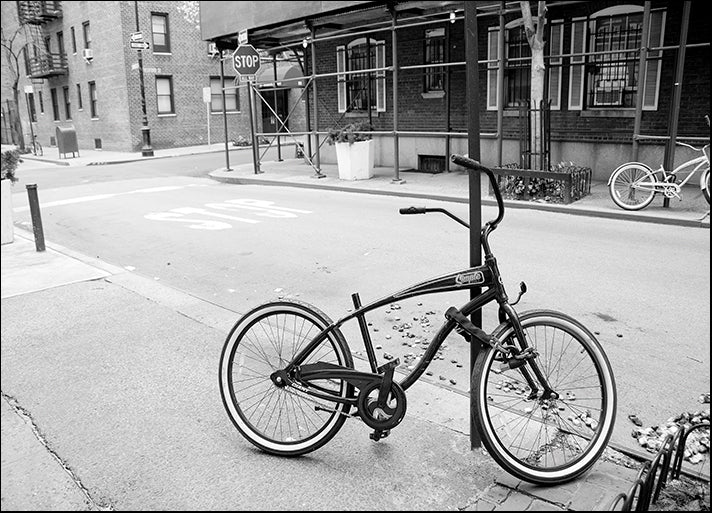 ERICLA92116 Village Bicycle (b/w), by Erin Clark, available in multiple sizes - Chamton