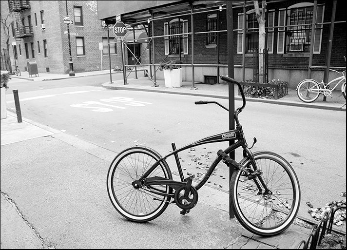 ERICLA92116 Village Bicycle (b/w), by Erin Clark, available in multiple sizes