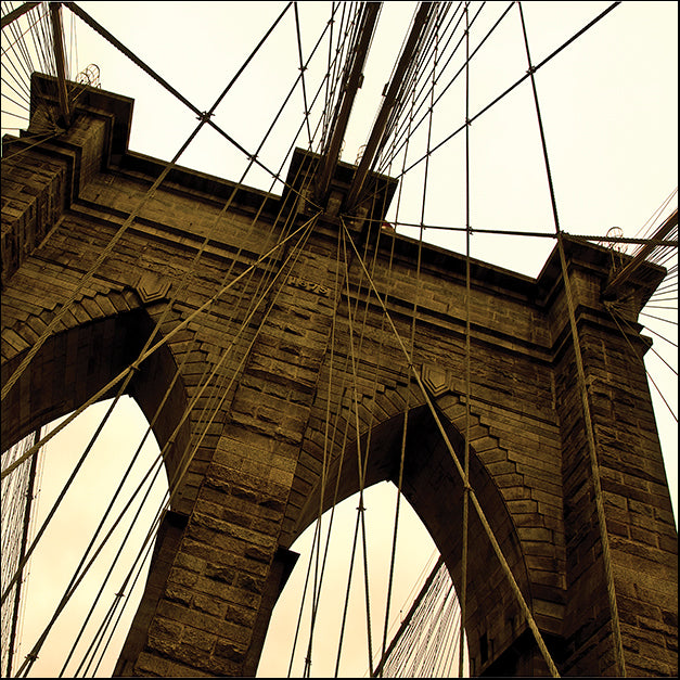 ERICLA92146 Brooklyn Bridge II (sepia) (detail), by Erin Clark, available in multiple sizes