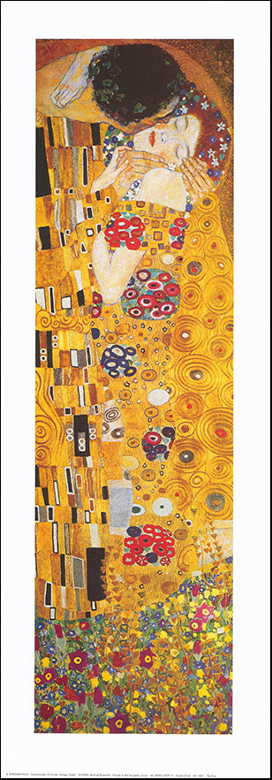 EU GK1001 The Kiss by Gustav Klimt 25x70cm on paper