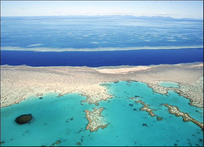 F015592 Aerial view of the Great Barrier Reef, Queensland, Australia, available in multiple sizes