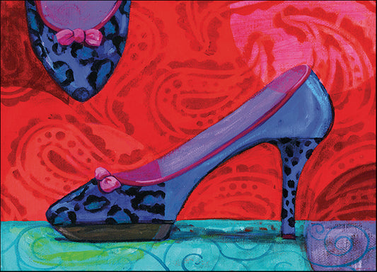 FIOSTO108589 Shoe Blue Leopard, by Fiona Stokes-Gilbert, available in multiple sizes
