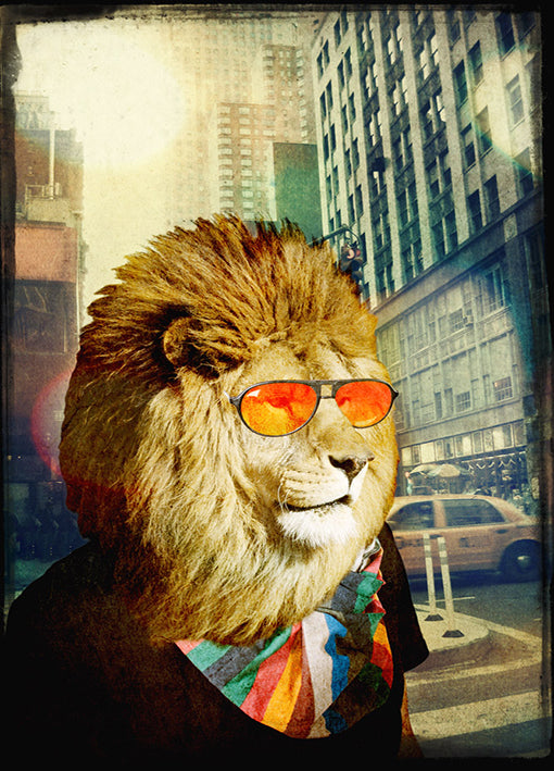 88029 King Lion of the Urban Jungle, by GI artlab, available in multiple sizes