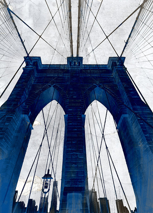 88934 Brooklyn Bridge Blue, by GI artlab, available in multiple sizes