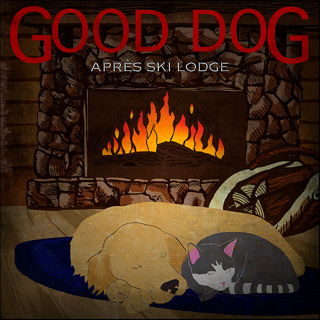 GOODOG128002 Good Dog Après Ski Lodge II, by Good Dog Studios, available in multiple sizes - Chamton