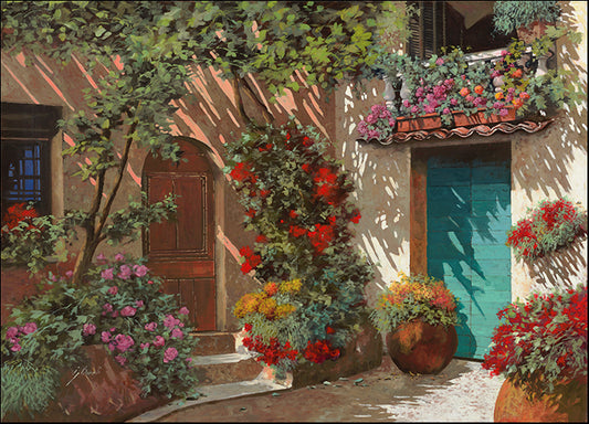 GUIBOR108540 Il Cortile e i Fiori, by Guido Borelli, available in multiple sizes