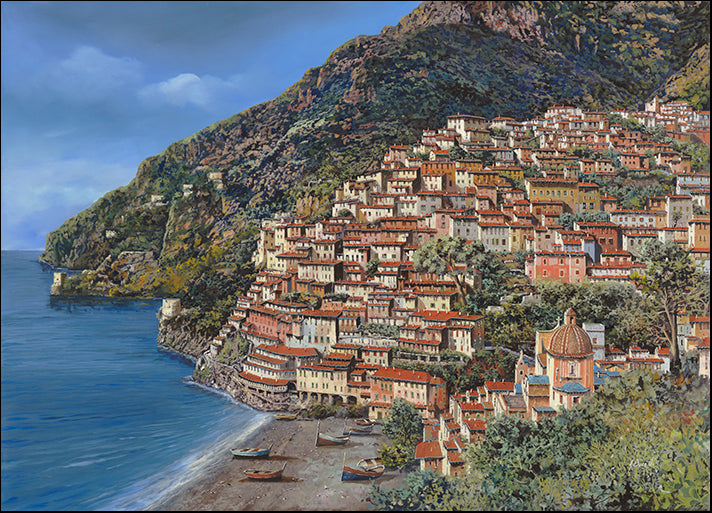 GUIBOR127800 Positano E Torre Clavel, by Guido Borelli, available in multiple sizes