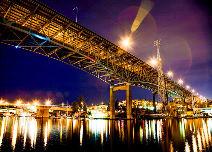 90693 Bridge at Night, by Goldie, available in multiple sizes