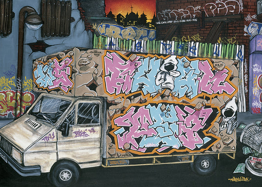 H3132 Funky Truck I, available in multiple sizes