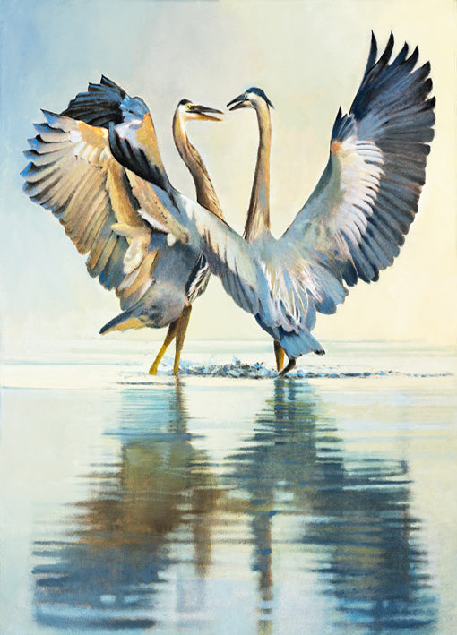 98440 Great Blue Herons, by Hayslette, available in multiple sizes