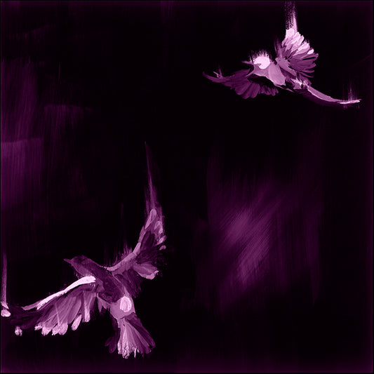 98937 Bird Study 7 - Purple, by Horton, available in multiple sizes