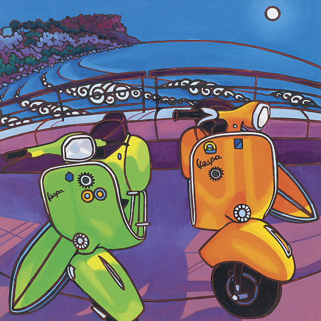 I0020 Vespa Cruising, available in multiple sizes