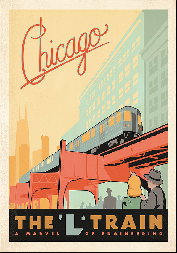 JOEAND116304 Chicago The L Train, available in multiple sizes