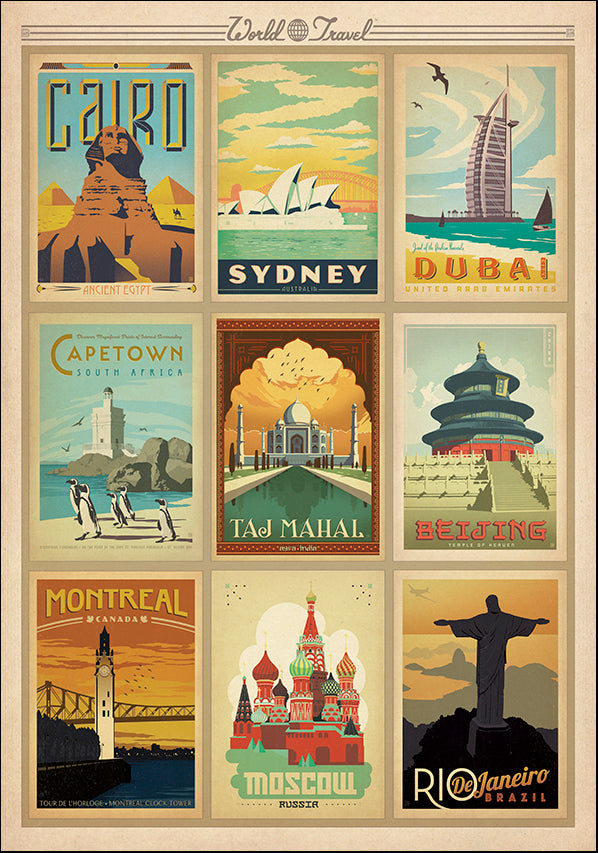 JOEAND116771 World Travel montage, available in multiple sizes