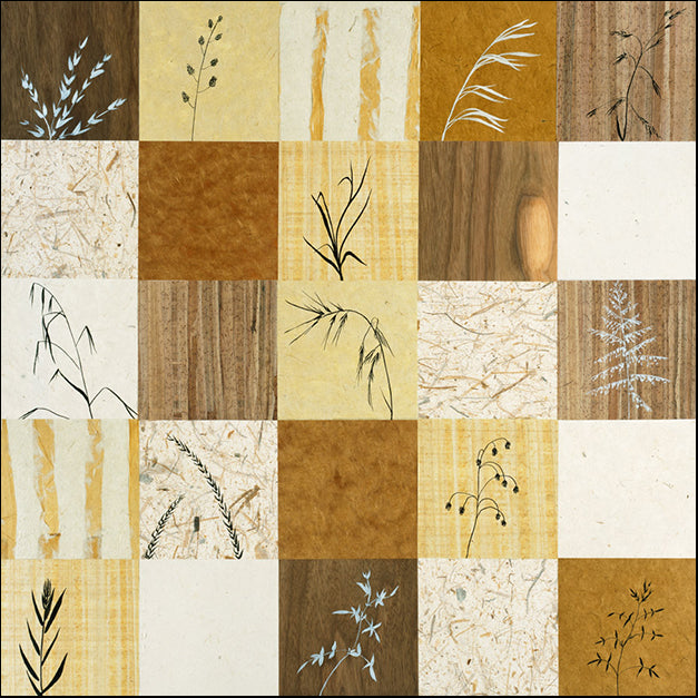 75247 Patchwork of Leaves II, by Johnson J, available in multiple sizes