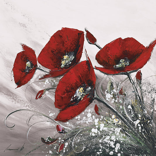 K239 Flowing Poppies II, available in multiple sizes - Chamton