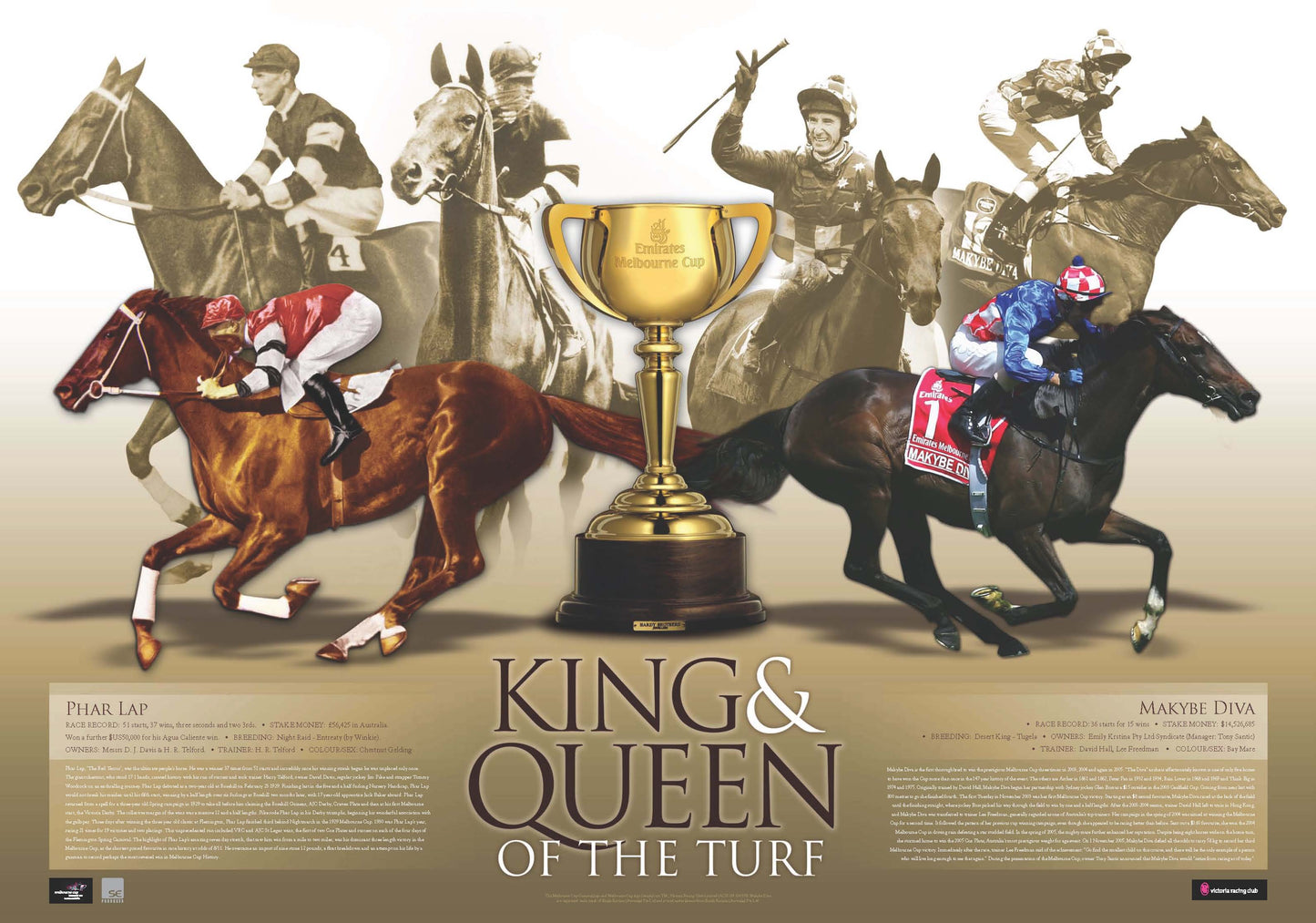 The King and Queen of the Turf 80x55cm paper - Chamton