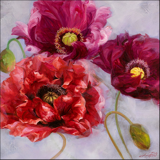 LIBO110034 Purple Poppies II, available in multiple sizes