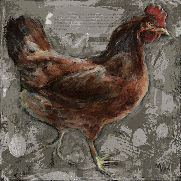 MAN-0008, Modern brown chicken,  available in multiple sizes