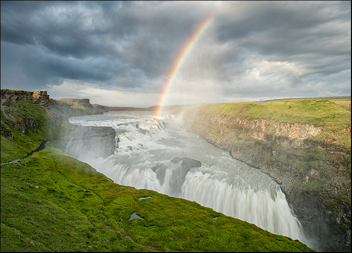 MICBLA141941 Rainbow Over Gullfoss, by Michael Blanchette Photography, available in multiple sizes