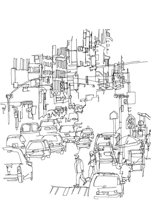 100155 Cityscape, by Marie, available in multiple sizes