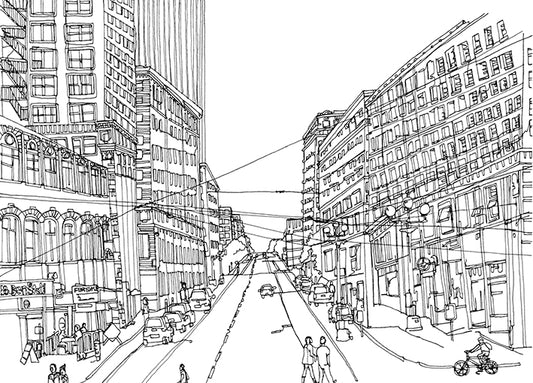 100156 Cityscape Seattle, by Marie, available in multiple sizes