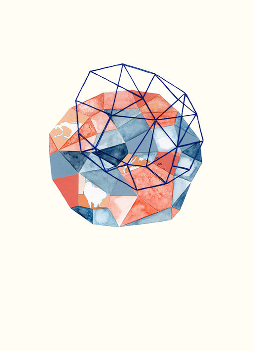 100196 Embroidered Prism Collage 1, by Marie, available in multiple sizes