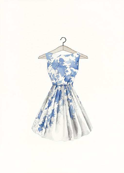 90983 Blue Leaf Dress, by Marie, available in multiple sizes