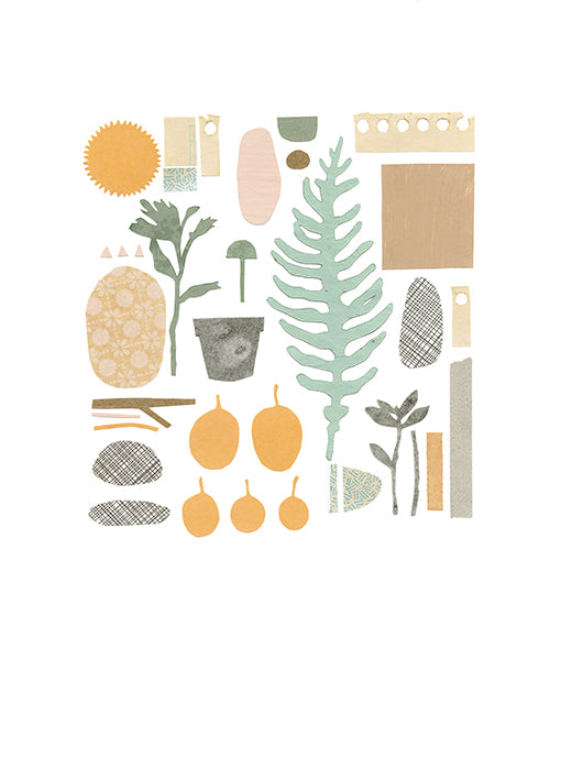 99973 Plant Collage 1, by Marie, available in multiple sizes