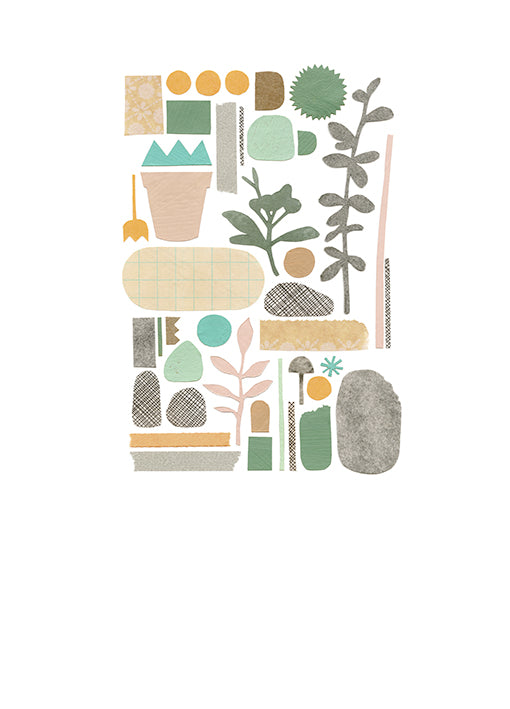 99974 Plant Collage 2, by Marie, available in multiple sizes