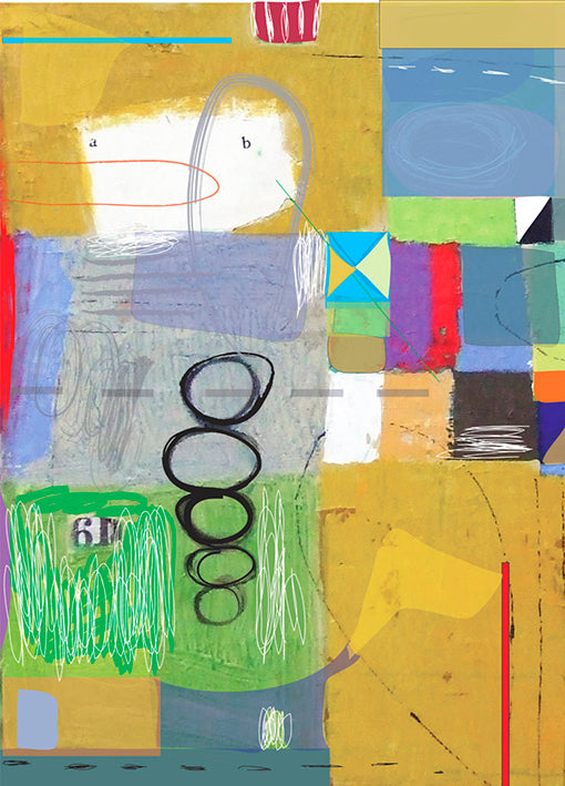 88753 Abstracted Squares, Mather, available in multiple sizes